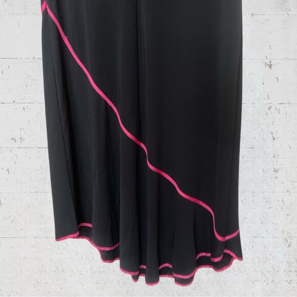 VTG Y2K Taboo Babydoll Asymmetrical Maxi Dress 2X Fairy Goth Black Pink - Picture 11 of 16